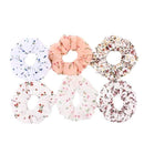 Hair Accessories Ties Scrunchies Christmas Headwear Set Chiffon Women Girls Strips Fashion Solid Leopard Floral Satin 6pcs/pack JadeMoghul Inc. 