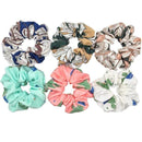 Hair Accessories Ties Scrunchies Christmas Headwear Set Chiffon Women Girls Strips Fashion Solid Leopard Floral Satin 6pcs/pack JadeMoghul Inc. 