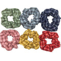 Hair Accessories Ties Scrunchies Christmas Headwear Set Chiffon Women Girls Strips Fashion Solid Leopard Floral Satin 6pcs/pack JadeMoghul Inc. 