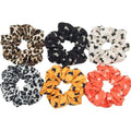 Hair Accessories Ties Scrunchies Christmas Headwear Set Chiffon Women Girls Strips Fashion Solid Leopard Floral Satin 6pcs/pack JadeMoghul Inc. 