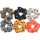 Hair Accessories Ties Scrunchies Christmas Headwear Set Chiffon Women Girls Strips Fashion Solid Leopard Floral Satin 6pcs/pack JadeMoghul Inc. 