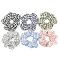 Hair Accessories Ties Scrunchies Christmas Headwear Set Chiffon Women Girls Strips Fashion Solid Leopard Floral Satin 6pcs/pack JadeMoghul Inc. 