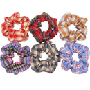 Hair Accessories Ties Scrunchies Christmas Headwear Set Chiffon Women Girls Strips Fashion Solid Leopard Floral Satin 6pcs/pack JadeMoghul Inc. 