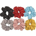 Hair Accessories Ties Scrunchies Christmas Headwear Set Chiffon Women Girls Strips Fashion Solid Leopard Floral Satin 6pcs/pack JadeMoghul Inc. 