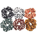 Hair Accessories Ties Scrunchies Christmas Headwear Set Chiffon Women Girls Strips Fashion Solid Leopard Floral Satin 6pcs/pack JadeMoghul Inc. 