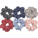 Hair Accessories Ties Scrunchies Christmas Headwear Set Chiffon Women Girls Strips Fashion Solid Leopard Floral Satin 6pcs/pack JadeMoghul Inc. 