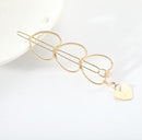 Hair Clip For Women Scissors Diamond Round Moon Leaf Unicorn Heart Simple Golden Silver Girl Fashion Gift Charm AExp