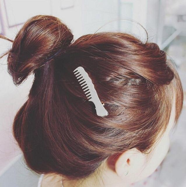 Hair Clip For Women Scissors Diamond Round Moon Leaf Unicorn Heart Simple Golden Silver Girl Fashion Gift Charm AExp