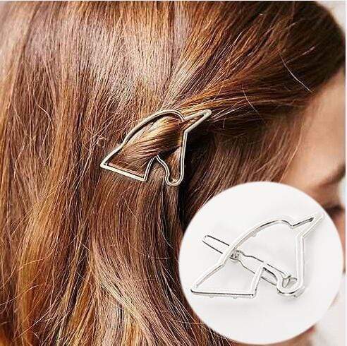 Hair Clip For Women Scissors Diamond Round Moon Leaf Unicorn Heart Simple Golden Silver Girl Fashion Gift Charm AExp