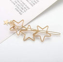 Hair Clip For Women Scissors Diamond Round Moon Leaf Unicorn Heart Simple Golden Silver Girl Fashion Gift Charm JadeMoghul Inc. 