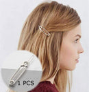 Hair Clip For Women Scissors Diamond Round Moon Leaf Unicorn Heart Simple Golden Silver Girl Fashion Gift Charm JadeMoghul Inc. 