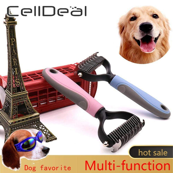 Hair Removal Comb for Dogs Cat Detangler Fur Trimming Dematting Deshedding Brush Grooming Tool For matted Long Hair Curly Pet AExp
