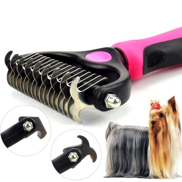 Hair Removal Comb for Dogs Cat Detangler Fur Trimming Dematting Deshedding Brush Grooming Tool For matted Long Hair Curly Pet JadeMoghul Inc. 