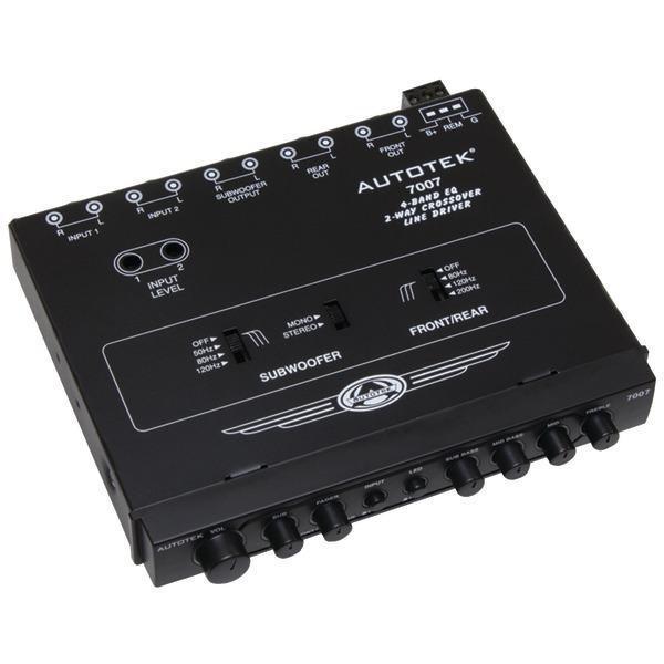 Half-DIN 4-Band 2-Way Equalizer/Crossover-Amplifiers & Accessories-JadeMoghul Inc.