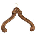 Hand Carved Wedding Dress Hanger In Mango Wood, Brown-Clothes Hangers-Brown-Mango Wood-JadeMoghul Inc.