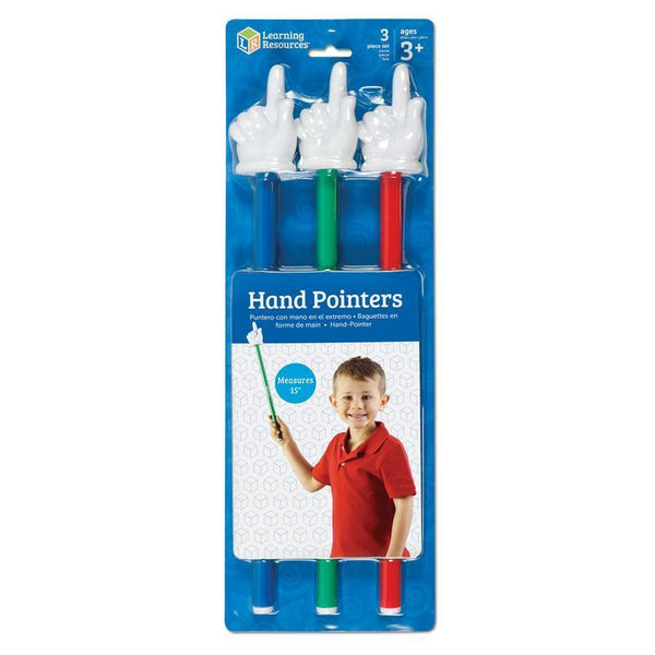 HAND POINTERS 3-SET ASSORTED COLORS-Learning Materials-JadeMoghul Inc.