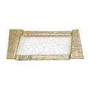 Party Trays - Handcrafted Rimini Gold Color Glass Serving Tray