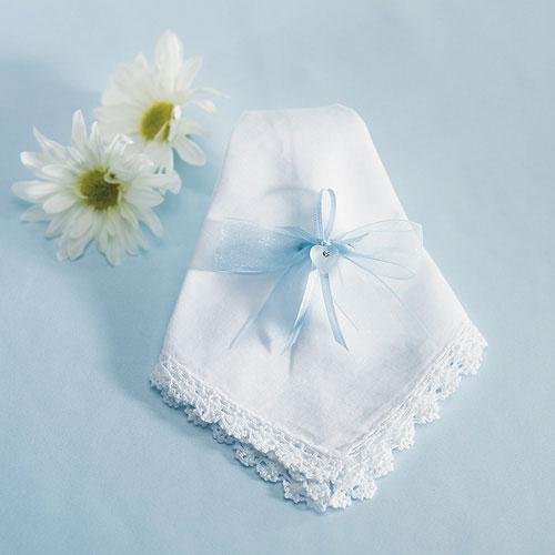 Handkerchiefs Something Blue - Chiffon Bow (Pack of 1) JM Weddings