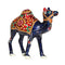 Handmade Decorative Camel Statue In Wood And Metal, Multicolor-Decorative Objects and Figurines-Multicolor-Wood And Metal-JadeMoghul Inc.
