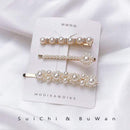 Handmade Pearls Hair Clips Pin For Women Fashion Geometric Flower Barrettes Headwear Girls Sweet Top Clip Crystal Accessorie AExp