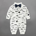 Handsome Baby Rompers Infant Newborn 0-18M Bow Romper Costume Cotton Tie Jumpsuit Clothes Gentleman Body Suit Baby Boys Clothing-long sleeve 4-3M-JadeMoghul Inc.