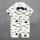 Handsome Baby Rompers Infant Newborn 0-18M Bow Romper Costume Cotton Tie Jumpsuit Clothes Gentleman Body Suit Baby Boys Clothing-short sleeve 3-3M-JadeMoghul Inc.