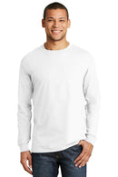 Hanes Beefy-T - 100% Cotton Long Sleeve T-Shirt. 5186-T-shirts-White-3XL-JadeMoghul Inc.