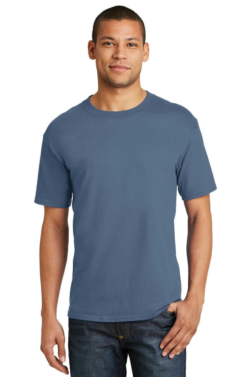 Hanes Beefy-T - 100% Cotton T-Shirt. 5180-T-shirts-Denim Blue-M-JadeMoghul Inc.