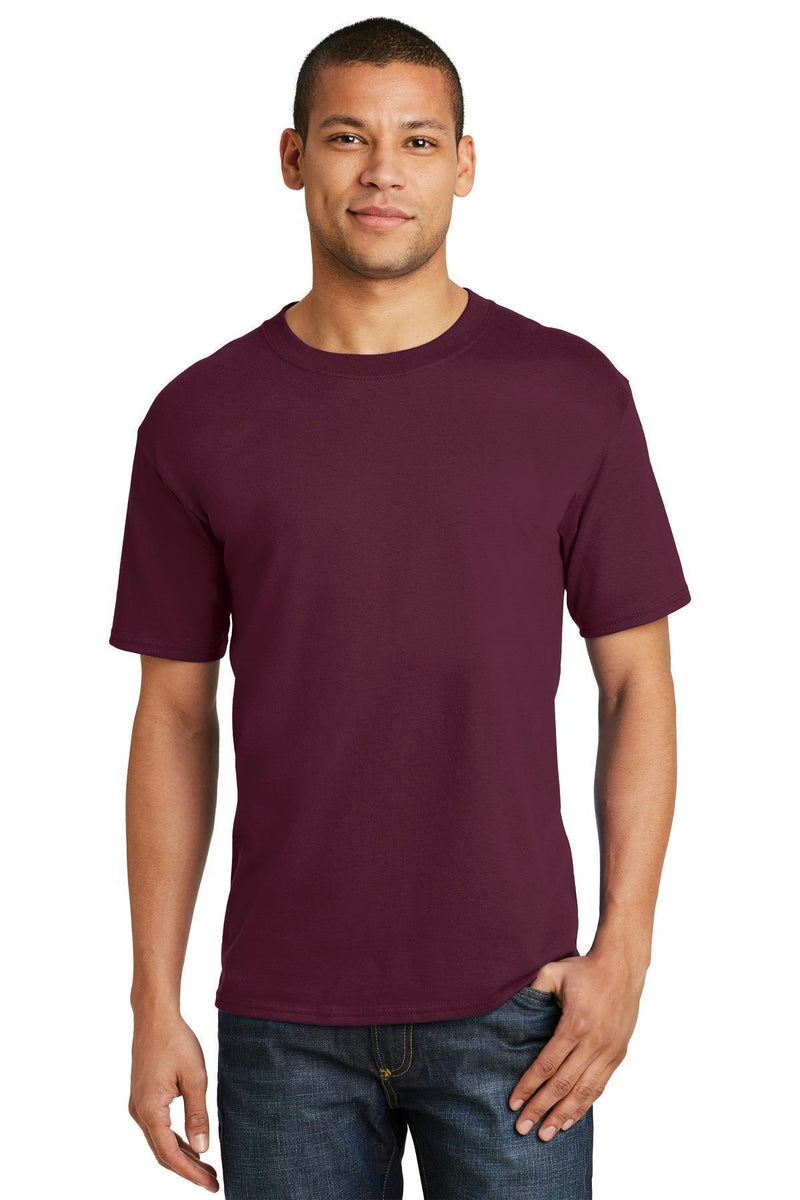Hanes Beefy-T - 100% Cotton T-Shirt. 5180-T-shirts-Maroon-3XL-JadeMoghul Inc.