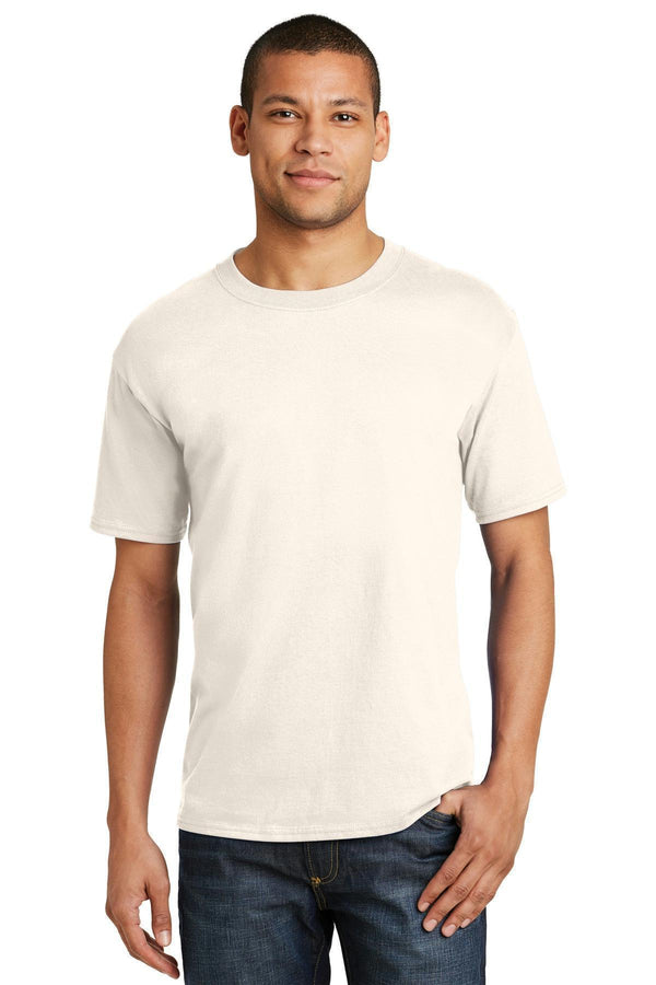Hanes Beefy-T - 100% Cotton T-Shirt. 5180-T-shirts-Natural-L-JadeMoghul Inc.