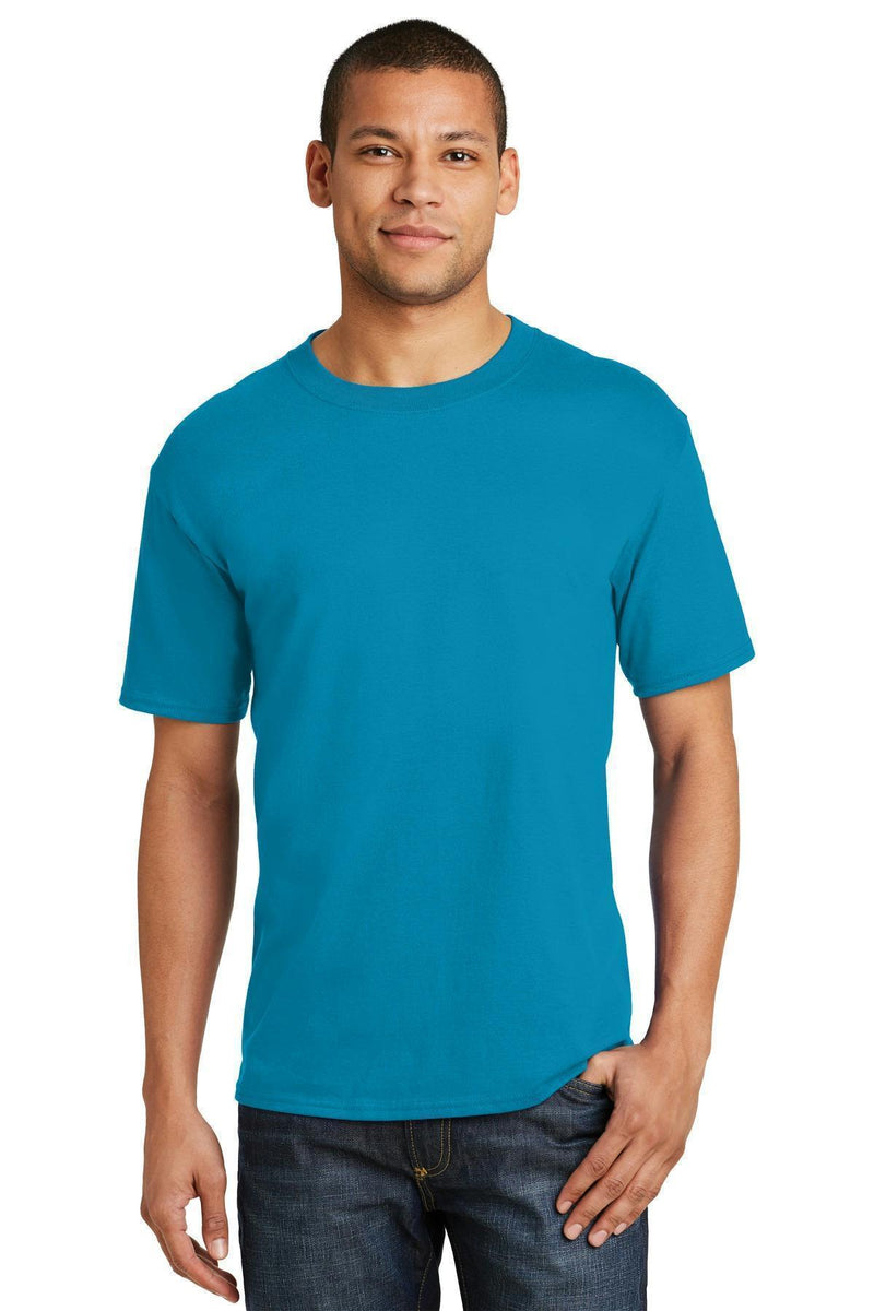 Hanes Beefy-T - 100% Cotton T-Shirt. 5180-T-shirts-Teal-2XL-JadeMoghul Inc.
