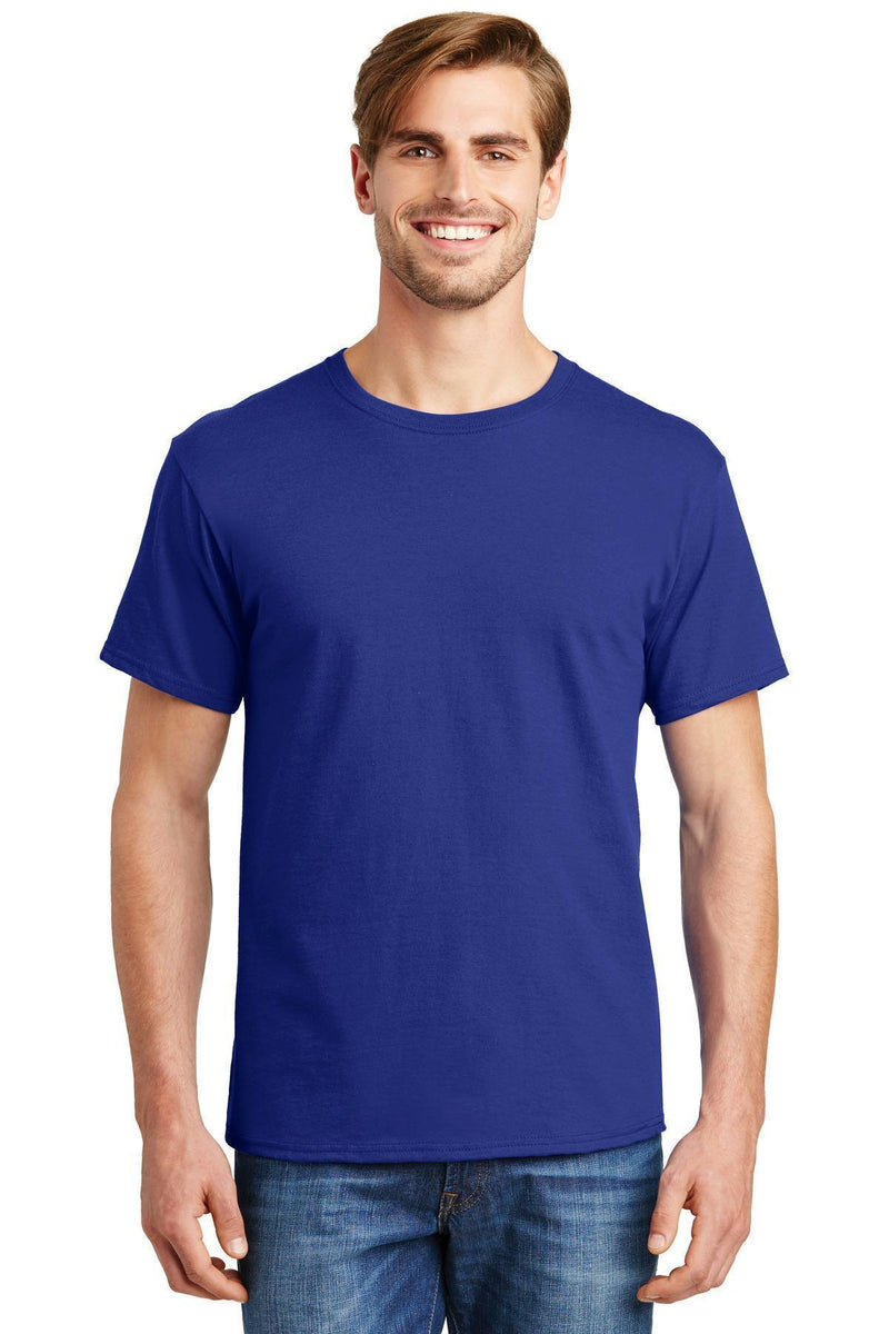 Hanes - ComfortSoft 100% Cotton T-Shirt. 5280-T-shirts-Deep Royal-3XL-JadeMoghul Inc.