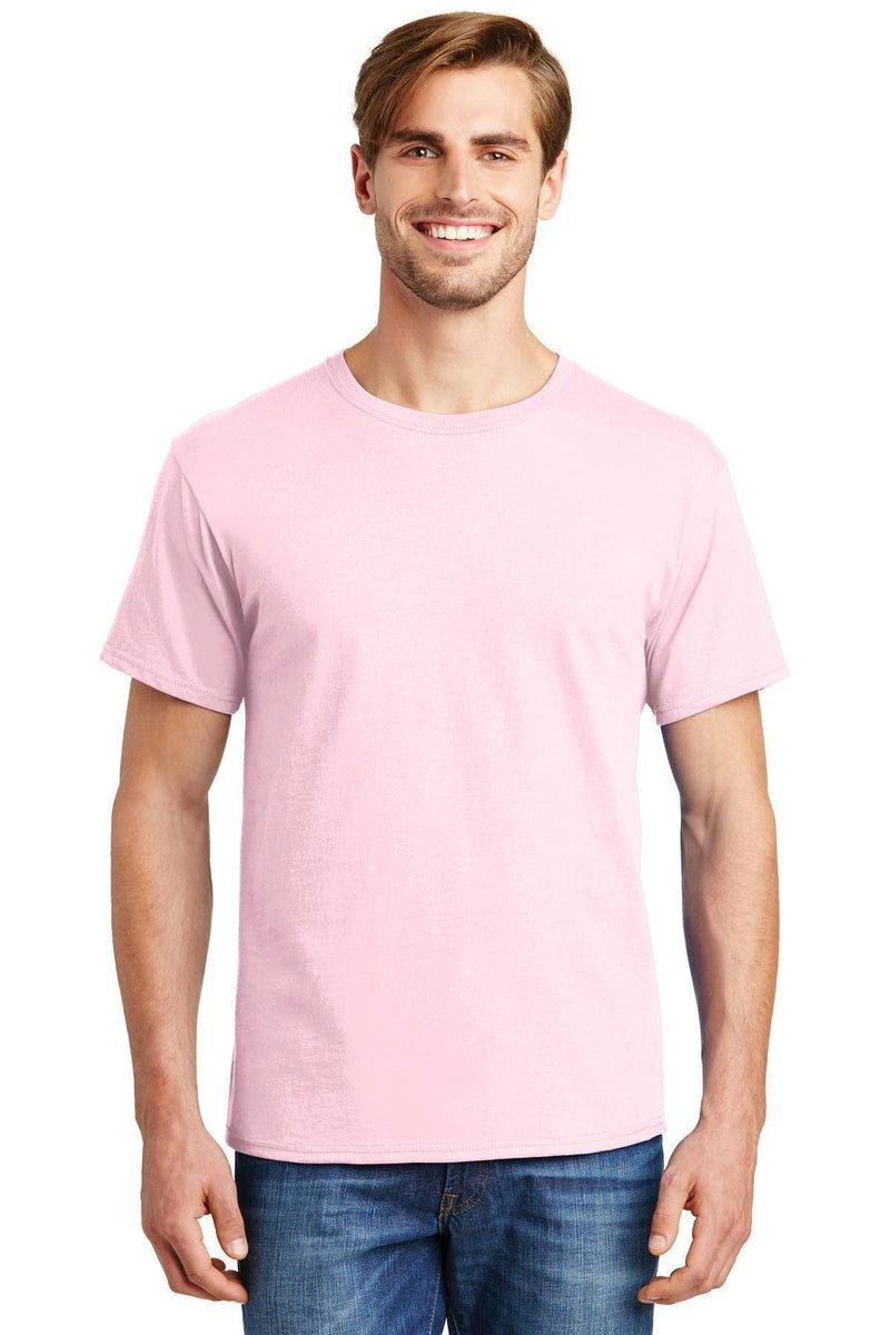 Hanes - ComfortSoft 100% Cotton T-Shirt. 5280-T-shirts-Pale Pink-3XL-JadeMoghul Inc.