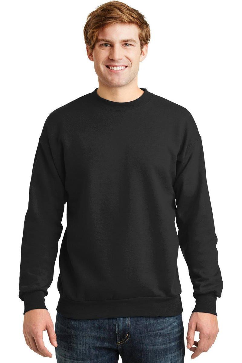 Hanes - Ecomart Crewneck Sweatshirt. P160-Sweatshirts/Fleece-Black-XL-JadeMoghul Inc.