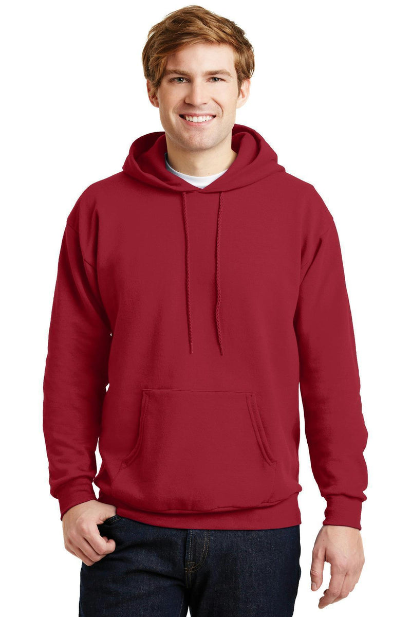 Hanes Ecomart - Pullover Hooded Sweatshirt. P170-Sweatshirts/Fleece-Deep Red-3XL-JadeMoghul Inc.