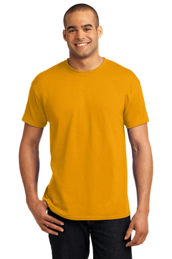 Hanes - EcoSmart 50/50 Cotton/Poly T-Shirt. 5170-T-shirts-Gold-L-JadeMoghul Inc.
