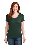 Hanes Ladies Nano-T Cotton V-Neck T-Shirt. S04V-Ladies-Deep Forest-3XL-JadeMoghul Inc.