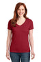 Hanes Ladies Nano-T Cotton V-Neck T-Shirt. S04V-T-shirts-Deep Red-2XL-JadeMoghul Inc.