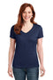 Hanes Ladies Nano-T Cotton V-Neck T-Shirt. S04V-T-shirts-Vintage Navy-2XL-JadeMoghul Inc.