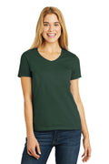 Hanes Ladies Tagless 100% Cotton V-Neck T-Shirt. 5780-T-shirts-Deep Forest-3XL-JadeMoghul Inc.
