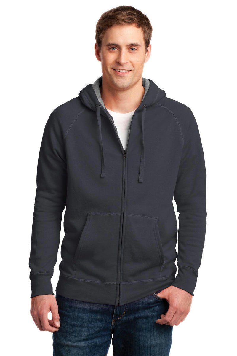 Hanes Nano Full-Zip Hooded Sweatshirt. HN280-Sweatshirts/Fleece-Vintage Black-3XL-JadeMoghul Inc.