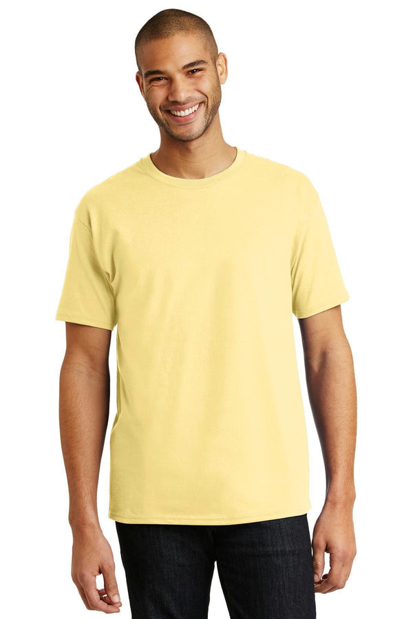 Hanes - Tagless 100% Cotton T-Shirt. 5250-T-shirts-Daffodil Yellow-L-JadeMoghul Inc.