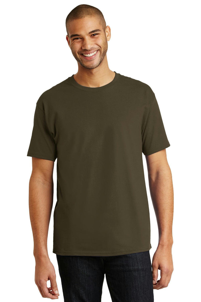 Hanes - Tagless 100% Cotton T-Shirt. 5250-T-shirts-Dark Chocolate-3XL-JadeMoghul Inc.