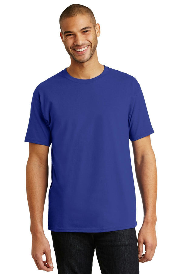 Hanes - Tagless 100% Cotton T-Shirt. 5250-T-shirts-Deep Royal-4XL-JadeMoghul Inc.