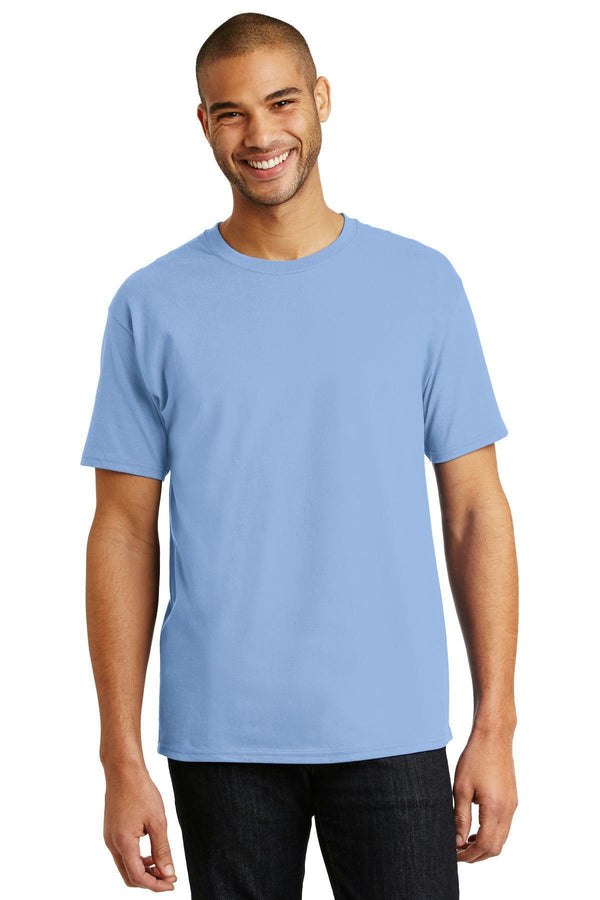 Hanes - Tagless 100% Cotton T-Shirt. 5250-T-shirts-Light Blue-2XL-JadeMoghul Inc.