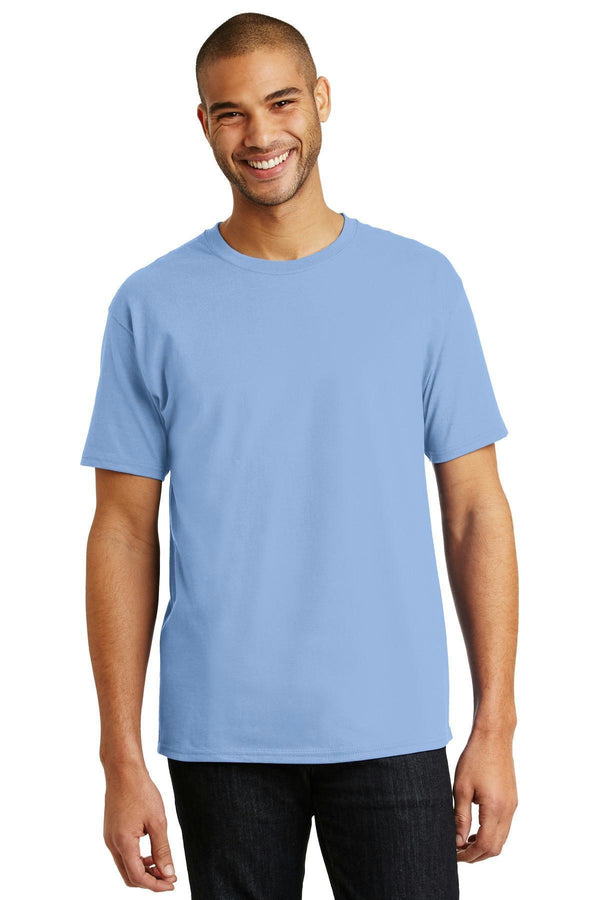 Hanes - Tagless 100% Cotton T-Shirt. 5250-T-shirts-Light Blue-S-JadeMoghul Inc.