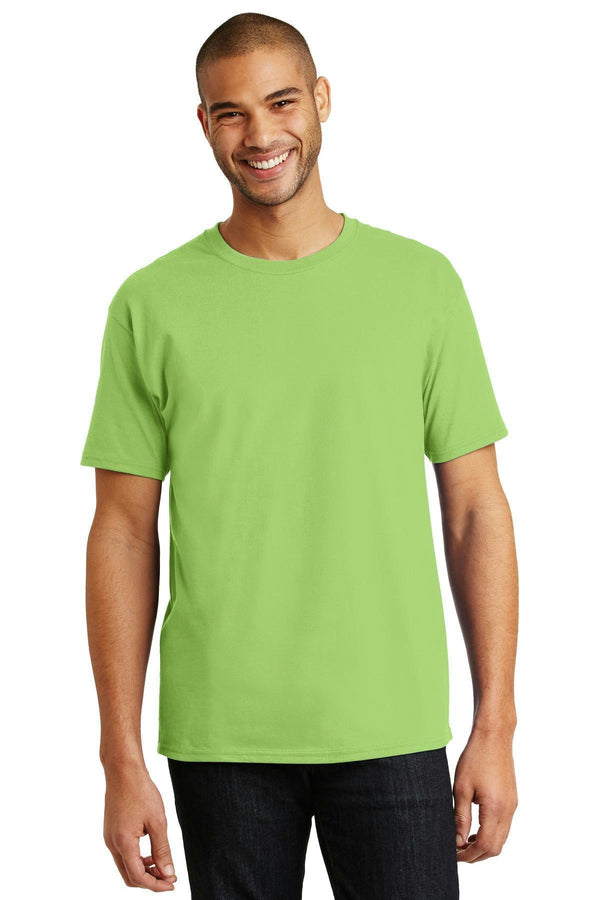 Hanes - Tagless 100% Cotton T-Shirt. 5250-T-shirts-Lime-4XL-JadeMoghul Inc.