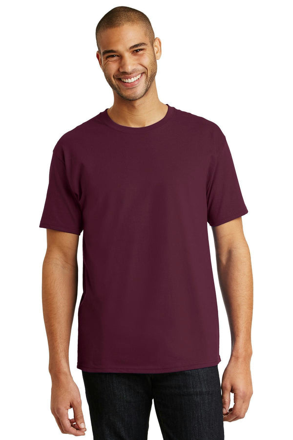 Hanes - Tagless 100% Cotton T-Shirt. 5250-T-shirts-Maroon-4XL-JadeMoghul Inc.