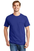 Hanes - Tagless 100% Cotton T-Shirt with Pocket 5590-T-shirts-Deep Royal-3XL-JadeMoghul Inc.