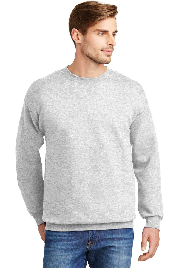 Hanes Ultimate Cotton - Crewneck Sweatshirt. F260-Sweatshirts/Fleece-Ash-S-JadeMoghul Inc.